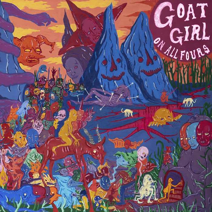 Portada del 2º álbum de las Goat Girl, On All Fours